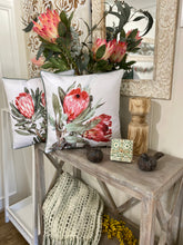 Load image into Gallery viewer, Outdoor Cushion / Australian Native Protea (Corner Placement)