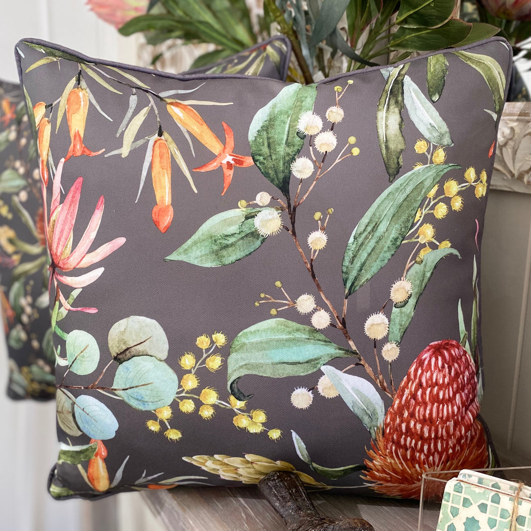 Outdoor Cushion / Native Australian Flora (Corner Waratah)