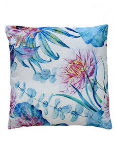 Waterlily Cushion / Blue