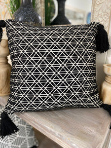 Out of Africa Embellished Cushion / Black