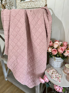 Stone Washed Throw / Dusty Pink