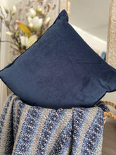 Load image into Gallery viewer, Velvet Cushion / Ocean Blue