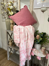 Load image into Gallery viewer, Hand Woven Throw / Dusty Rose
