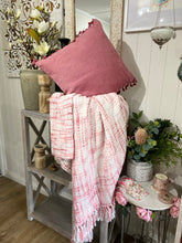 Load image into Gallery viewer, Hand Woven Throw / Dusty Rose