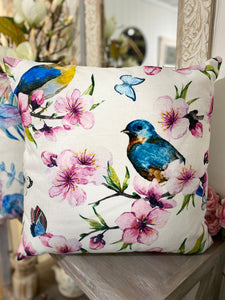 Frangipani Birds Cushion