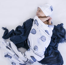 Load image into Gallery viewer, Cloud Chaser / Baby Jersey Wrap & Beanie Set