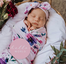 Load image into Gallery viewer, Floral Kiss & Blossom Pink Reversible Milestone Cards