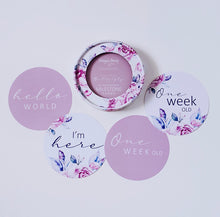 Load image into Gallery viewer, Lilac Skies & Butterfly Lilac Reversible Milestone Cards