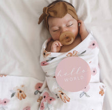 Load image into Gallery viewer, Poppy & Musk Pink Reversible Milestone Cards