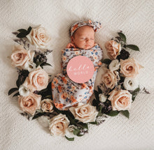 Load image into Gallery viewer, Vintage Blossom & Rose Gold Reversible Milestone Cards