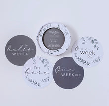 Load image into Gallery viewer, Wild Fern & Grey Reversible Milestone Cards