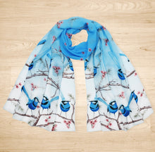 Load image into Gallery viewer, Splendid Blue Wren Scarf