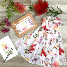 Load image into Gallery viewer, Australian Native Wild Flowers Scarf