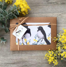 Load image into Gallery viewer, Willie Wagtail and Wattles Scarf
