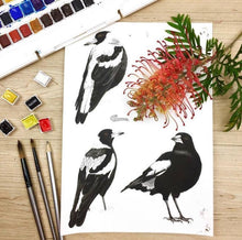 Load image into Gallery viewer, Australian Magpies Scarf
