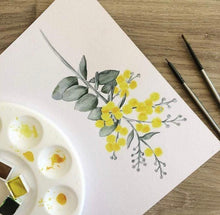 Load image into Gallery viewer, Single Australian Silver Wattle Handkerchief / All Over Print