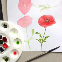 Load image into Gallery viewer, Red Poppy Flower Scarf