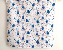 Load image into Gallery viewer, Single Blue Wren Mini's Handkerchief / White