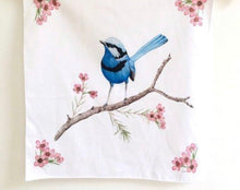 Load image into Gallery viewer, Single Blue Wren Handkerchief / Large Bird