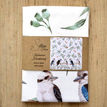 Load image into Gallery viewer, Single Kookaburra Handkerchief / 5 Birds