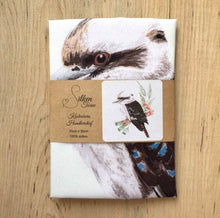 Load image into Gallery viewer, Single Kookaburra Handkerchief / Mint Green
