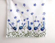 Load image into Gallery viewer, Single Superb Wren and Bluebell Handkerchief