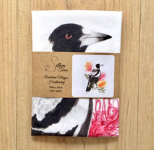 Load image into Gallery viewer, Single Magpie Handkerchief / Large Bird