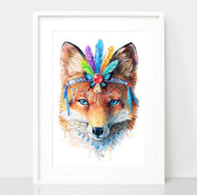 Load image into Gallery viewer, Fox Art Print - Spirit Animal Series