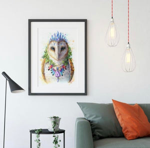 Bohemian Owl Print - Spirit Animal Series