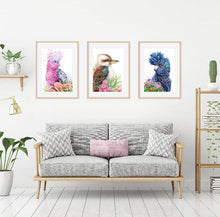 Load image into Gallery viewer, Pink Galah and Banksias Print