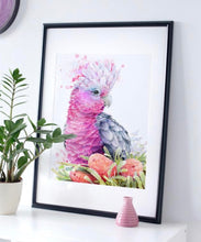 Load image into Gallery viewer, Pink Galah and Banksias Print