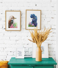 Load image into Gallery viewer, Kookaburra and Gum Blossoms Print