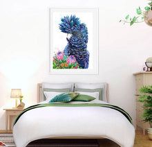 Load image into Gallery viewer, Black Cockatoo and Protea Print