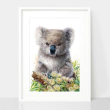 Load image into Gallery viewer, Koala and Eucalyptus Blossom Print