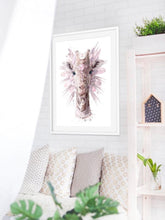 Load image into Gallery viewer, Bohemian Giraffe - Dusty Pink Print