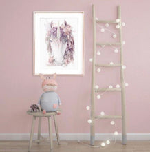 Load image into Gallery viewer, Floral Unicorn - Dusty Pink Print