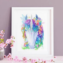 Load image into Gallery viewer, Rainbow Unicorn Art Print