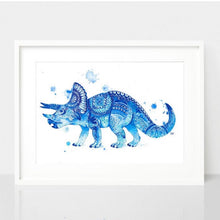 Load image into Gallery viewer, Trish the Triceratops Print