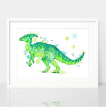Load image into Gallery viewer, Pablo the Parasaurolophus Print