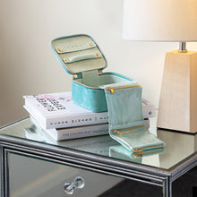 Load image into Gallery viewer, Jewellery Cube / Luxe Velvet Seafoam