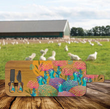 Load image into Gallery viewer, Grazing Board with Knives / Colourful Guineas
