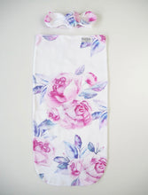 Load image into Gallery viewer, Lilac Skies / Snuggle Swaddle & Topknot Set