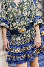 Load image into Gallery viewer, Miss June Paris / Woven Leather Belt / Black / Silver