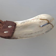Load image into Gallery viewer, Miss June Paris Woven Leather Belt / Tan / Gold