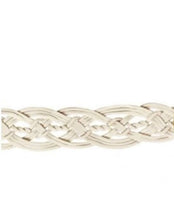 Load image into Gallery viewer, Miss June Paris Woven Leather Belt / White / Silver