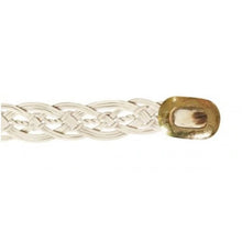 Load image into Gallery viewer, Miss June Paris Woven Leather Belt / White / Gold