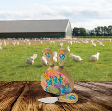 Load image into Gallery viewer, Magnetic Cheese Knife Block / Colourful Guineas