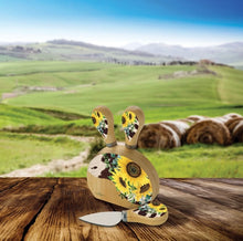 Load image into Gallery viewer, Magnetic Cheese Knife Block / Sunflower Cowhide