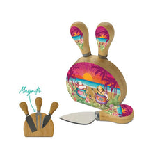 Load image into Gallery viewer, Magnetic Cheese Knife Block / Chasing Sunsets