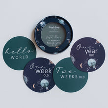 Load image into Gallery viewer, Milky Way & Soft Moss Reversible Milestone Cards